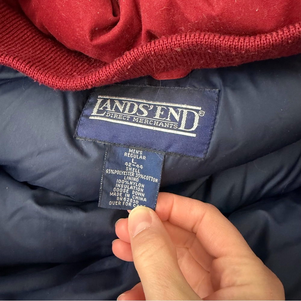 Lands' End Vintage Men's Goose Down Jacket Large - Picture 4 of 7
